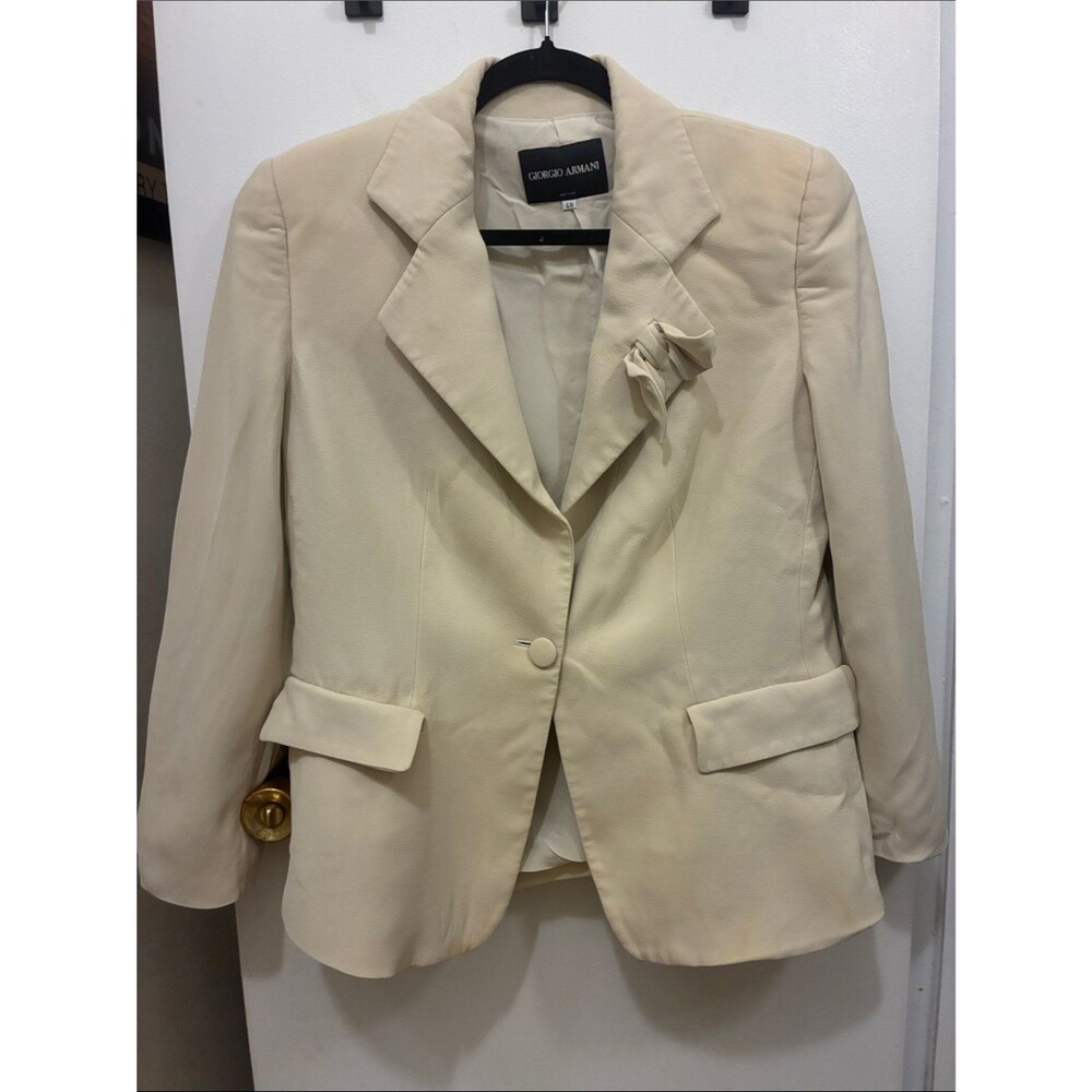 RARE! Giorgio Armani Vintage 1990s Borgo 21 Silk Blazer 100% Silk